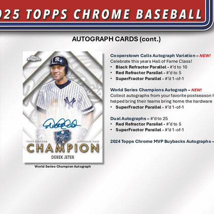 MLB #536 - PYT 2025 Topps Chrome Blaster X40 Boxes