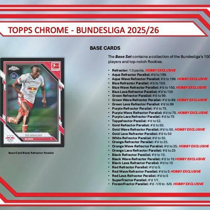 Soccer #794 - PYC 2025-26 Topps Bundesliga Chrome Hobby Full Case x 12 Boxes!!!!