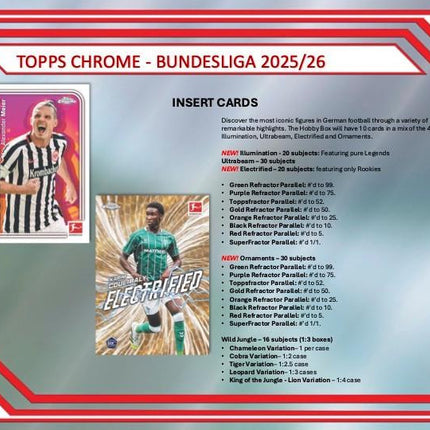 Soccer #794 - PYC 2025-26 Topps Bundesliga Chrome Hobby Full Case x 12 Boxes!!!!