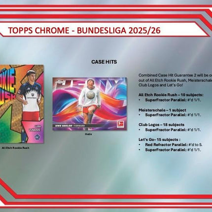 Soccer #794 - PYC 2025-26 Topps Bundesliga Chrome Hobby Full Case x 12 Boxes!!!!