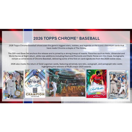 MLB #605 - PYT 2026 Chrome Hobby x 6 Boxes