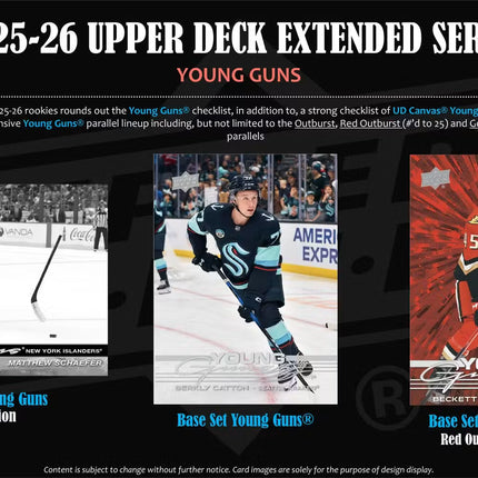NHL #582 - PYT 2025-26 Upper Deck Extended Series Hobby x 3 Boxes!