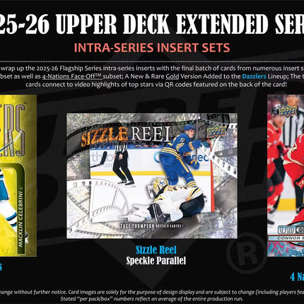 NHL #582 - PYT 2025-26 Upper Deck Extended Series Hobby x 3 Boxes!