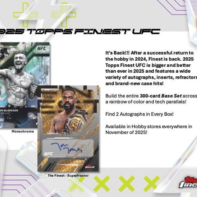 UFC #128 -  Random Weight Class 2025 Topps Finest Hobby X 1 Box