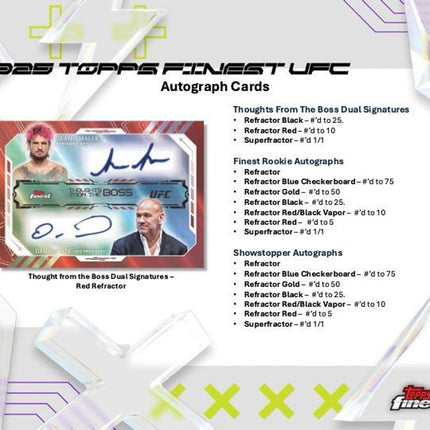 UFC #128 -  Random Weight Class 2025 Topps Finest Hobby X 1 Box