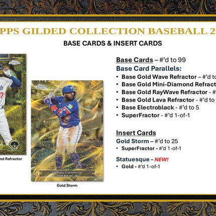MLB #572 - 2025 Topps Gilded Collection x 2 Boxes!