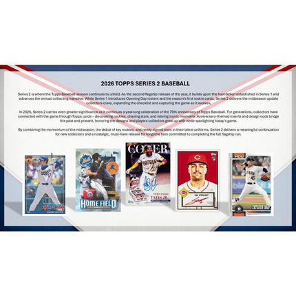 MLB #595 - 2026 Topps Series 2 Jumbo Case x 6 Boxes!