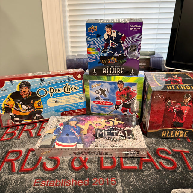 NHL #576 - PYT Timeline Mixer (19-20 Allure x1, 20/21 Skybox Metal x1, 23-24 EX-2000 x 1, 24-25 Allure x1, 25-26 OPC x 1)