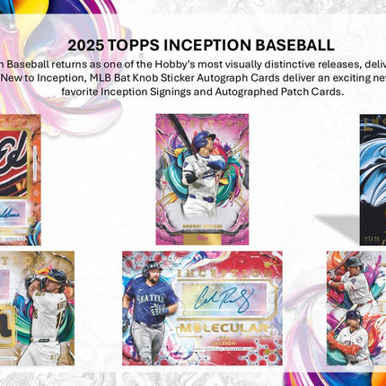MLB #597 - 2025 Topps Inception Baseball Hobby Case x 8 Boxes!!!!