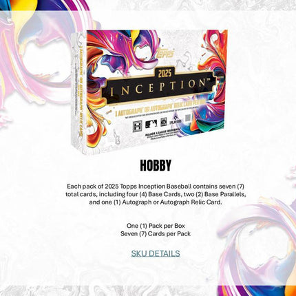 MLB #597 - 2025 Topps Inception Baseball Hobby Case x 8 Boxes!!!!