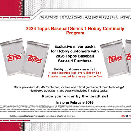 MLB #573 - PYT 2026 Topps Series 1 Jumbo Case Break x 6 Boxes