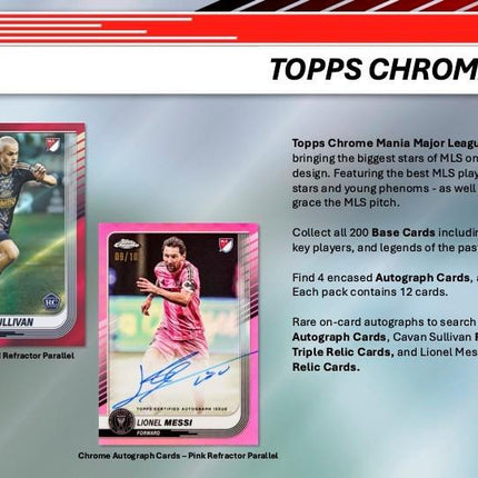 Soccer #789 - PYC 2025 MLS Mania Chrome Case x 5 Boxes!