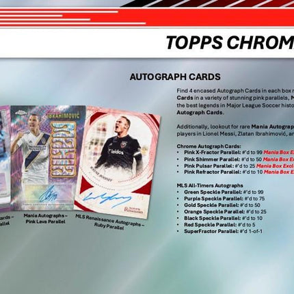Soccer #789 - PYC 2025 MLS Mania Chrome Case x 5 Boxes!