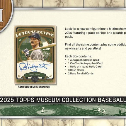 MLB #556 - PYT 2025 Topps Museum Collection Baseball Hobby X 2 Boxes