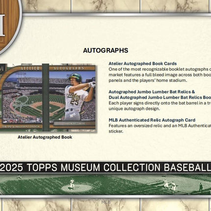 MLB #556 - PYT 2025 Topps Museum Collection Baseball Hobby X 2 Boxes