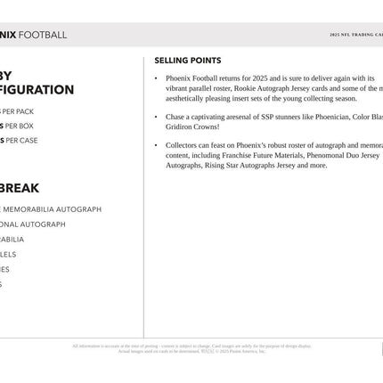 NFL #313 - 2025 Phoenix Hobby x 3 Boxes!