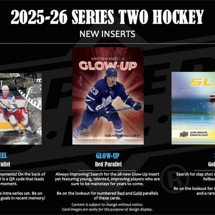 NHL #575 - PYT 2025-26 Upper Deck Series Two Hobby x 3 Boxes!