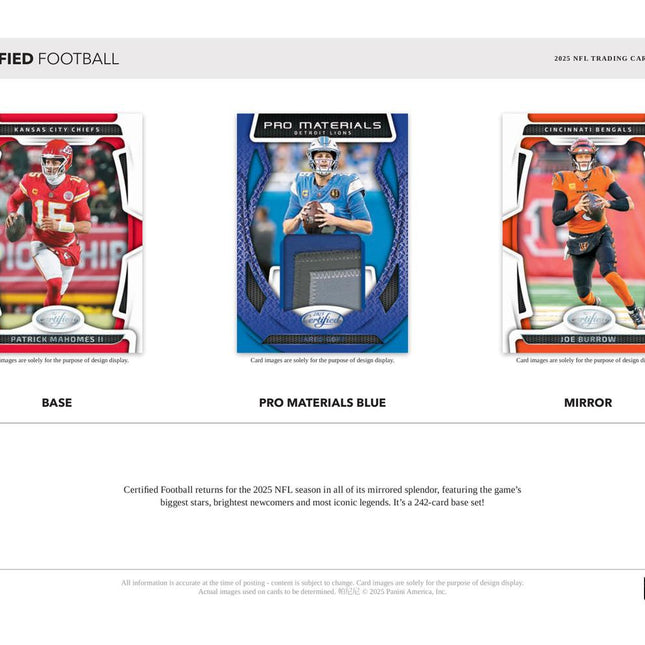 NFL #306 - PYT 2025 Certified NFL Hobby X 3 Boxes
